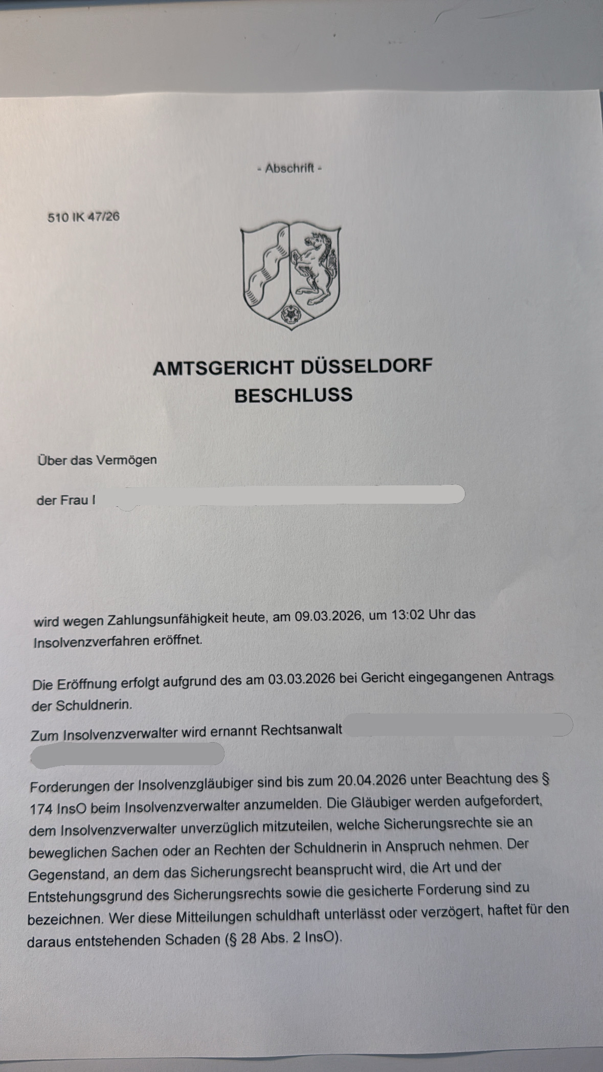 Bester Anwalt für Privatinsolvenz