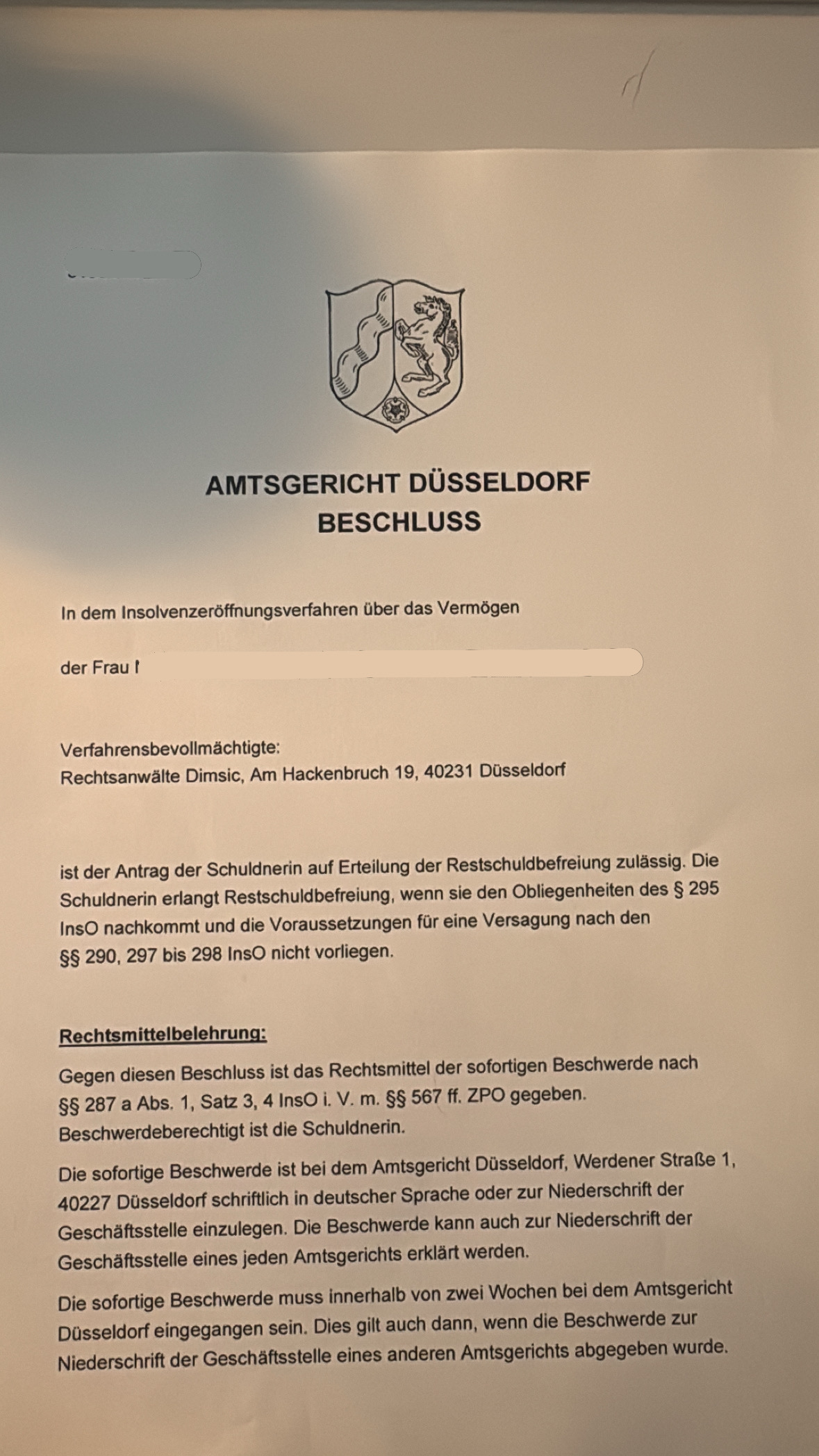 bester Rechtsanwalt für Privatinsolvenz